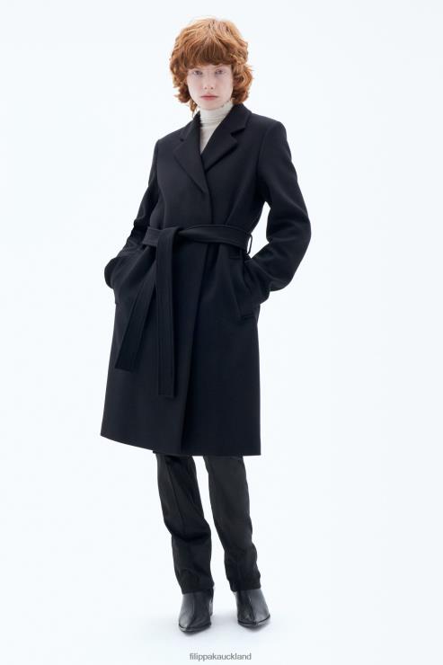 Women Filippa K Black Kaya Coat Apparel 66L8412