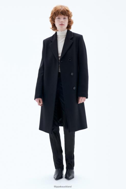 Women Filippa K Black Kaya Coat Apparel 66L8412