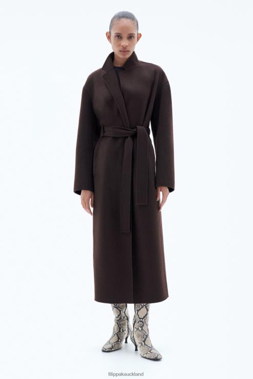 Women Filippa K Dark Chocolate Alexa Coat Apparel 66L846