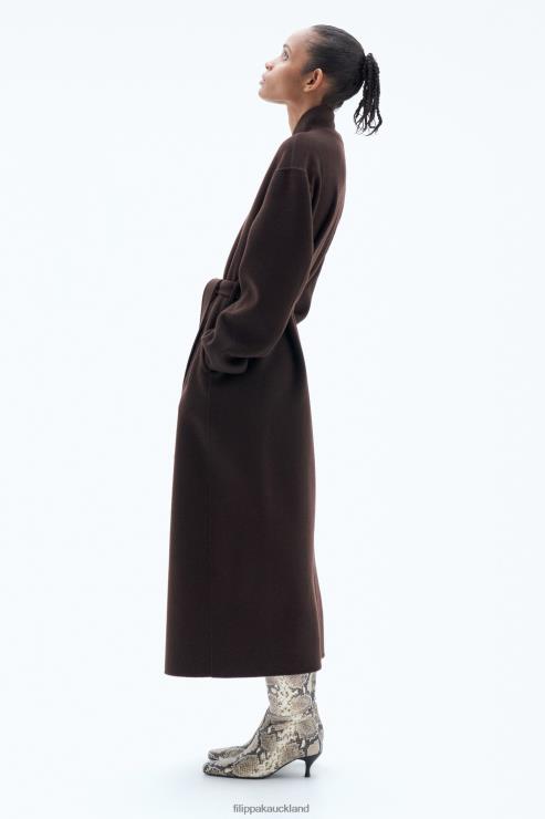 Women Filippa K Dark Chocolate Alexa Coat Apparel 66L846