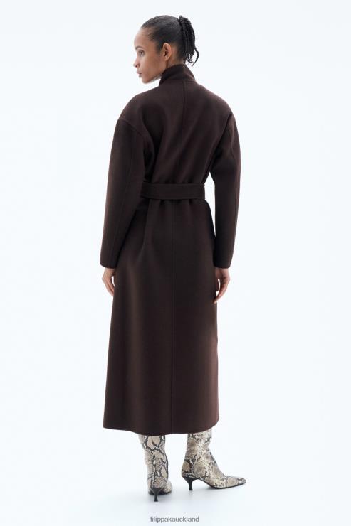 Women Filippa K Dark Chocolate Alexa Coat Apparel 66L846