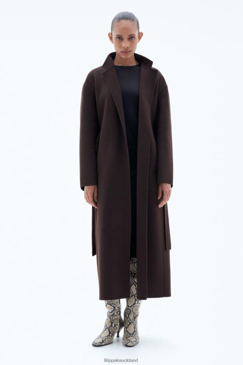 Women Filippa K Dark Chocolate Alexa Coat Apparel 66L846