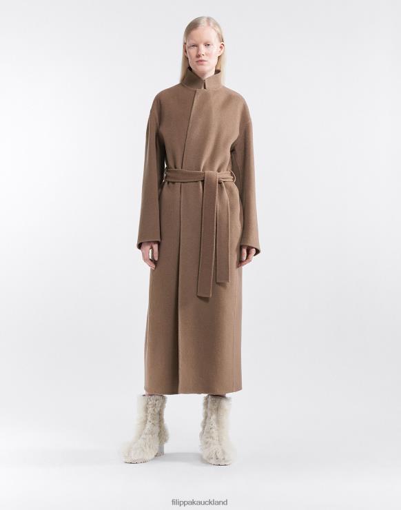 Women Filippa K Dark Khaki Alexa Coat Apparel 66L8427