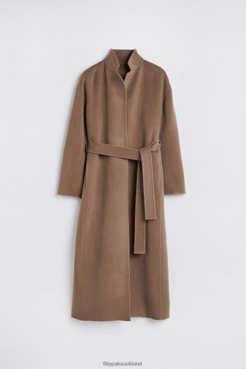 Women Filippa K Dark Khaki Alexa Coat Apparel 66L8427