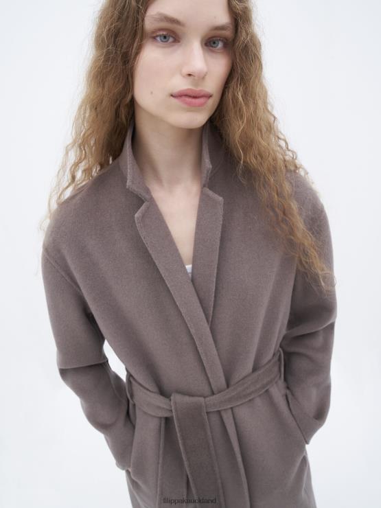 Women Filippa K Dark Taupe Alexa Coat Apparel 66L8424