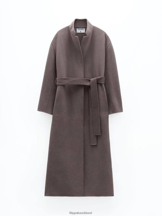 Women Filippa K Dark Taupe Alexa Coat Apparel 66L8424