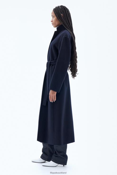 Women Filippa K Navy Alexa Coat Apparel 66L8410