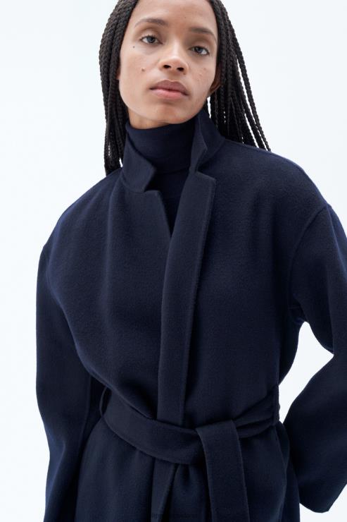 Women Filippa K Navy Alexa Coat Apparel 66L8410