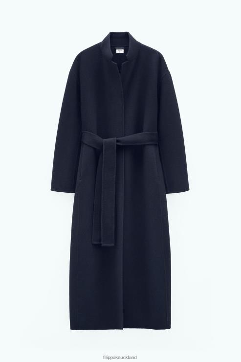 Women Filippa K Navy Alexa Coat Apparel 66L8410