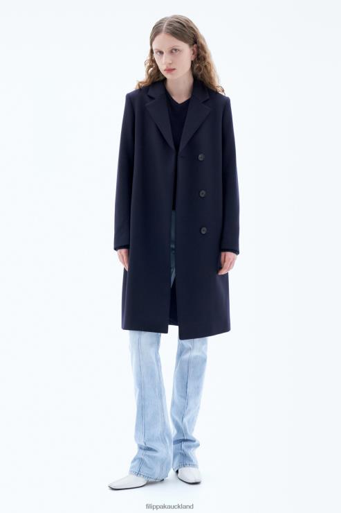 Women Filippa K Navy Kaya Coat Apparel 66L8413