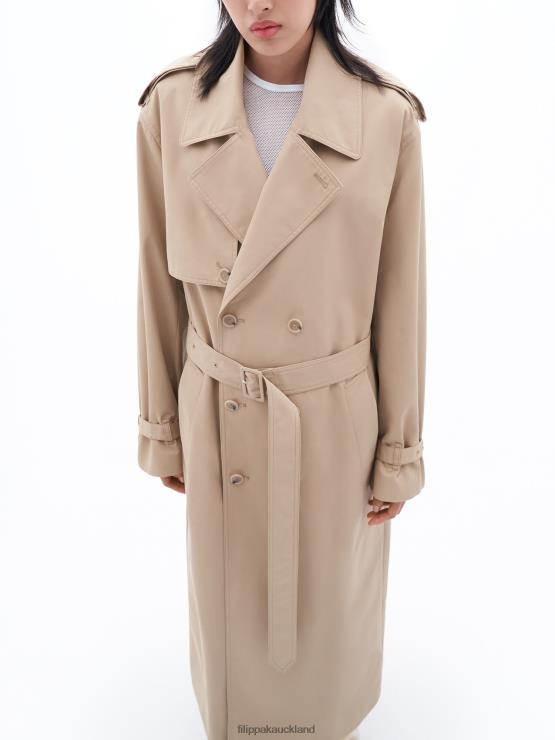 Women Filippa K Sand Beige Trench Coat Apparel 66L8425