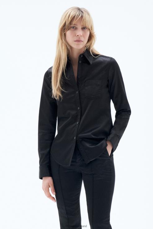 Women Filippa K Black Garment Dyed Shirt Apparel 66L84188