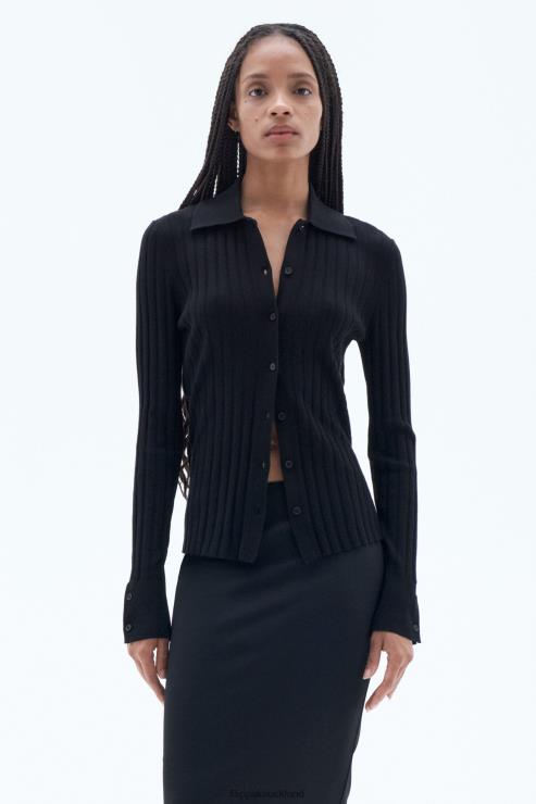 Women Filippa K Black Knitted Shirt Apparel 66L8449