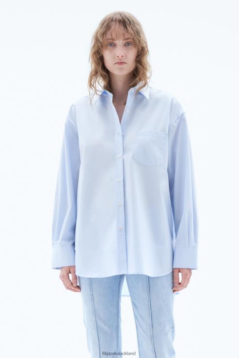 Women Filippa K Soft Blue Sammy Shirt Apparel 66L84194