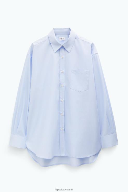 Women Filippa K Soft Blue Sammy Shirt Apparel 66L84194