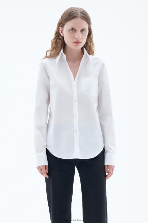 Women Filippa K White Poplin Shirt Apparel 66L84193