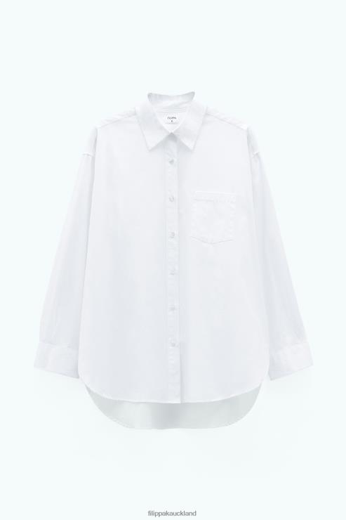 Women Filippa K White Sammy Shirt Apparel 66L84195