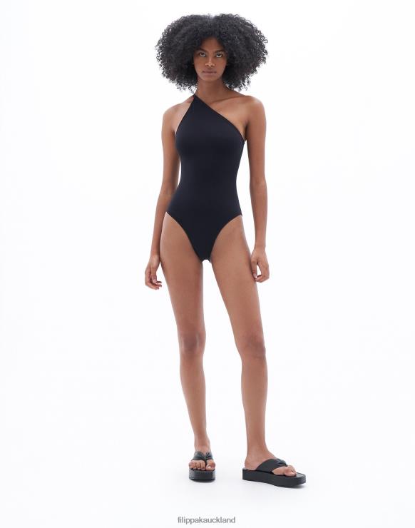 Women Filippa K Black Asymmetric Swimsuit Apparel 66L84245