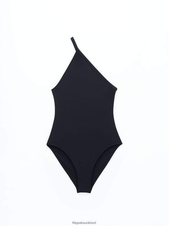 Women Filippa K Black Asymmetric Swimsuit Apparel 66L84245