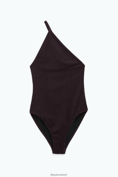 Women Filippa K Purple Brown Asymmetric Swimsuit Apparel 66L84249