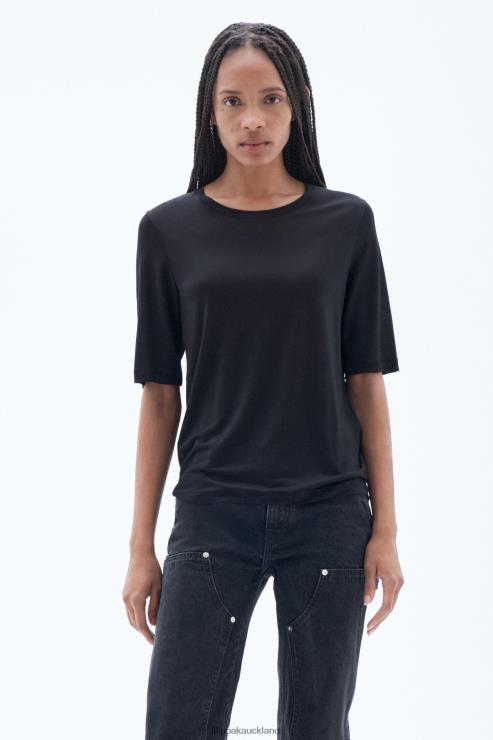 Women Filippa K Black Elena Tee Apparel 66L84159