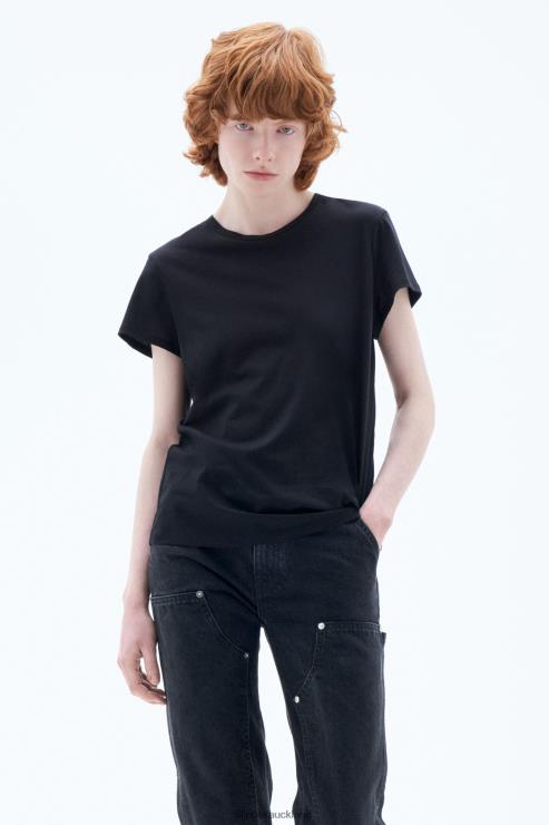 Women Filippa K Black Soft Cotton Tee Apparel 66L84143