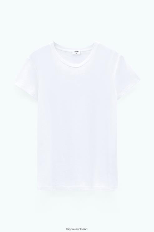 Women Filippa K White Soft Cotton Tee Apparel 66L84160