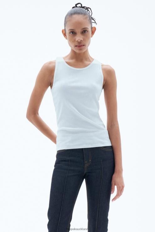 Women Filippa K Ice Blue Fine Rib Tank Apparel 66L84138