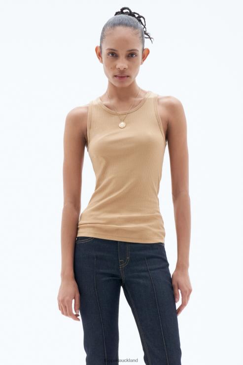 Women Filippa K Sand Beige Fine Rib Tank Apparel 66L84144