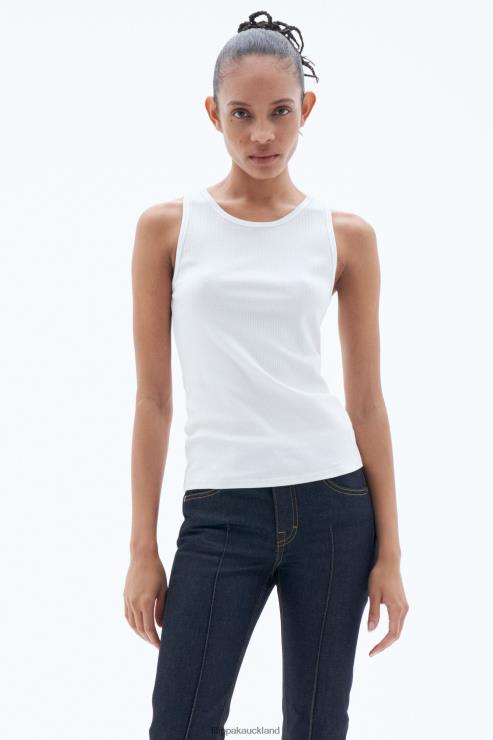 Women Filippa K White Fine Rib Tank Apparel 66L84170