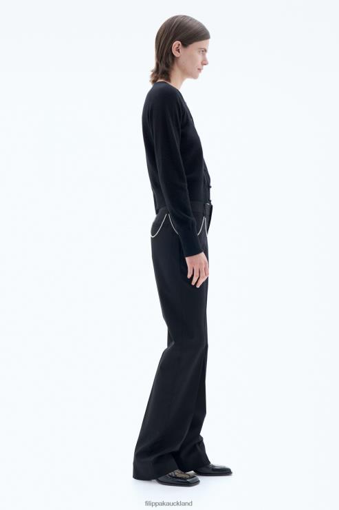 Women Filippa K Black Bootcut Trousers Apparel 66L8494