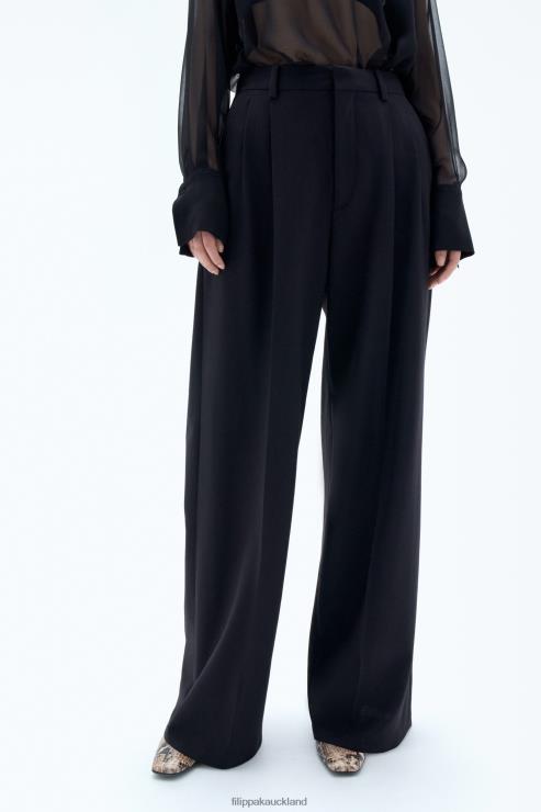 Women Filippa K Black Darcey Wool Trousers Apparel 66L8499