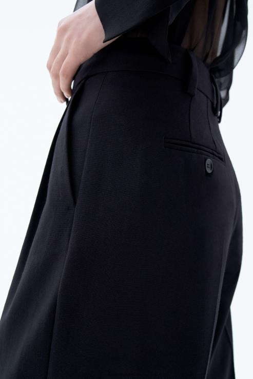 Women Filippa K Black Darcey Wool Trousers Apparel 66L8499