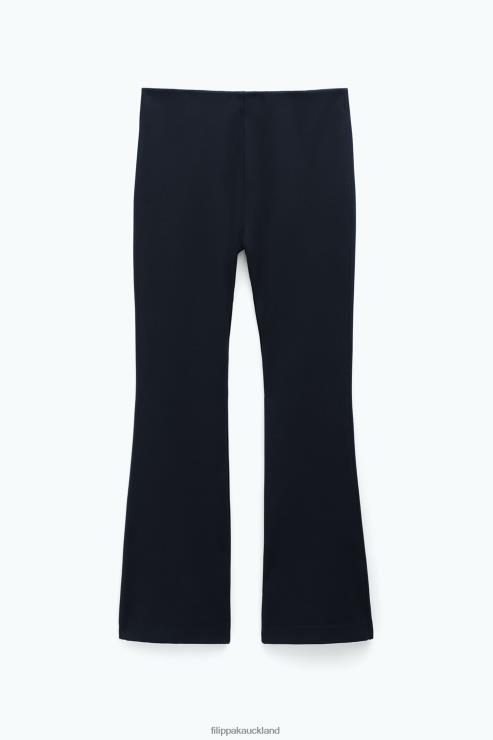 Women Filippa K Black Flared Jersey Trousers Apparel 66L84102