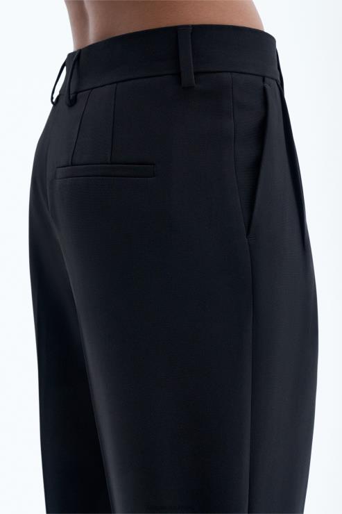 Women Filippa K Black Pleated Trousers Apparel 66L8487