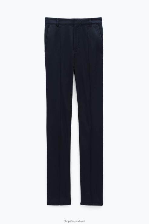 Women Filippa K Black Slim Satin Trousers Apparel 66L8493