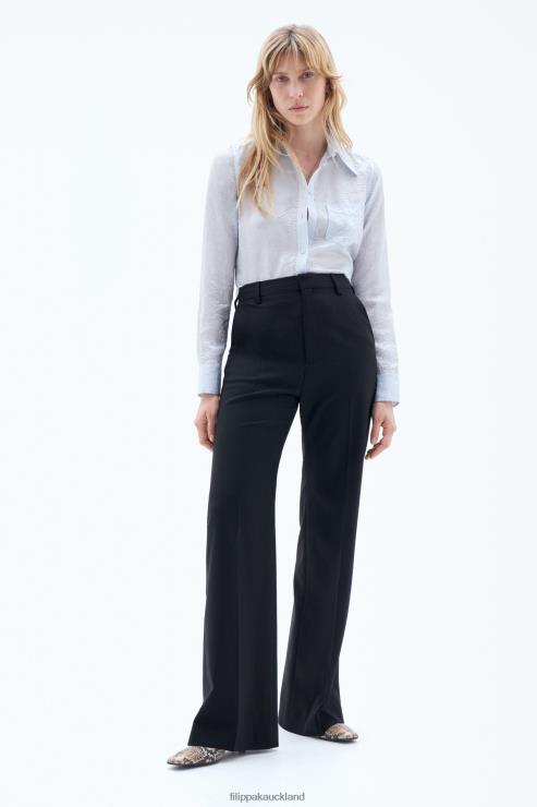 Women Filippa K Black Stevie Wool Trouser Apparel 66L84107