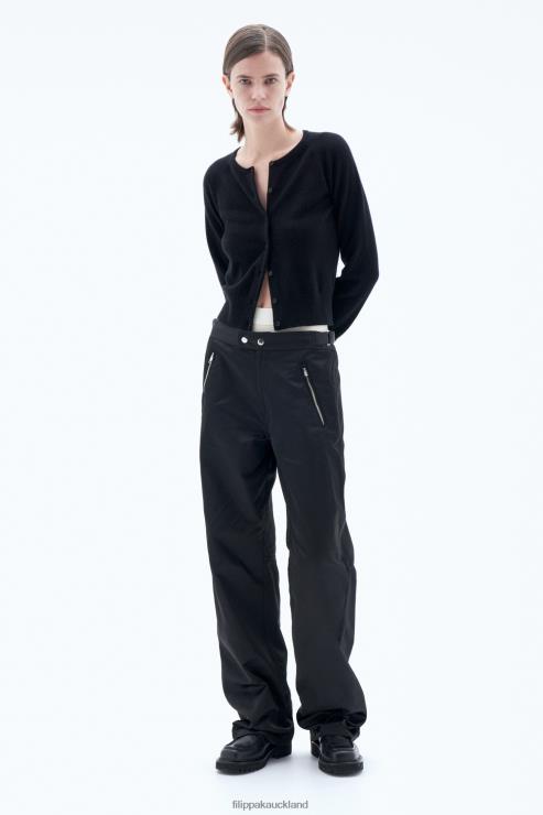 Women Filippa K Black Zip Trousers Apparel 66L84116