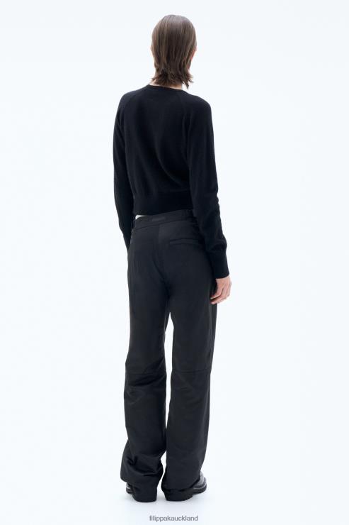 Women Filippa K Black Zip Trousers Apparel 66L84116