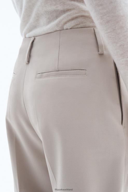 Women Filippa K Grey Beige Karlie Trousers Apparel 66L8498