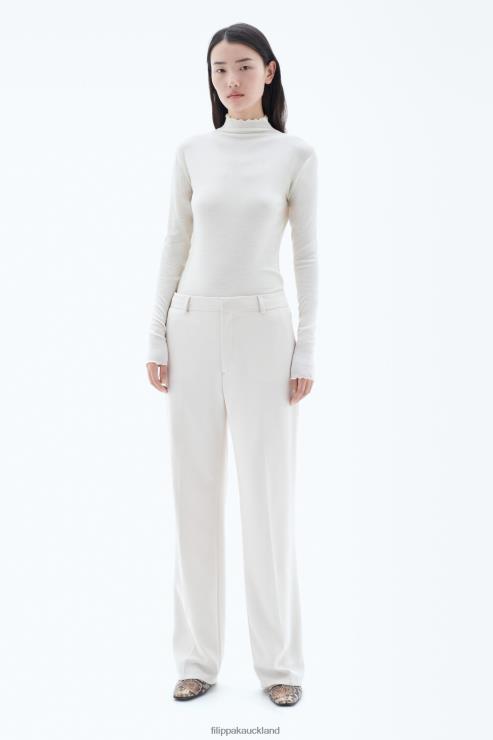 Women Filippa K Ivory Hutton Trousers Apparel 66L84110