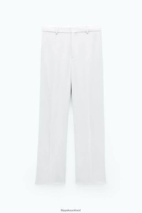 Women Filippa K Ivory Hutton Trousers Apparel 66L84110