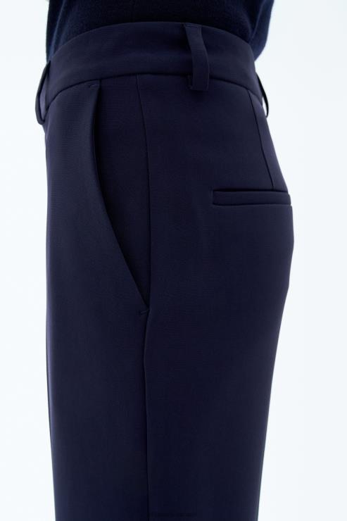 Women Filippa K Navy Hutton Trousers Apparel 66L84111