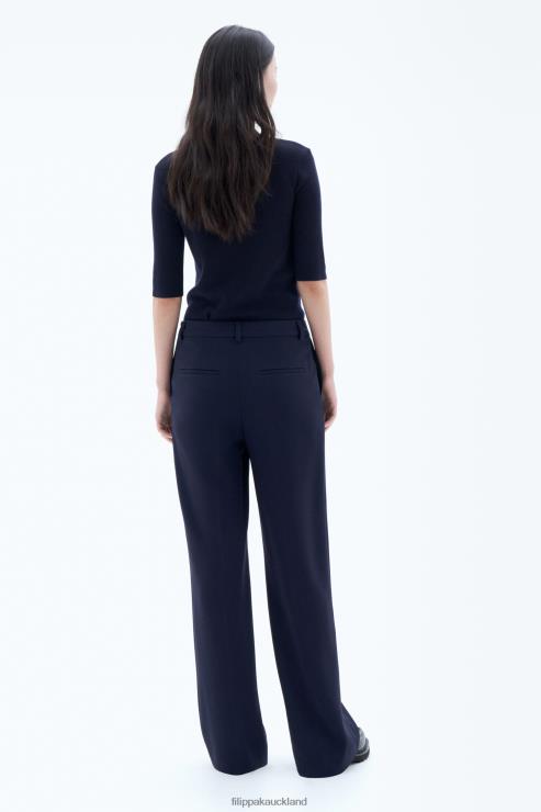 Women Filippa K Navy Hutton Trousers Apparel 66L84111