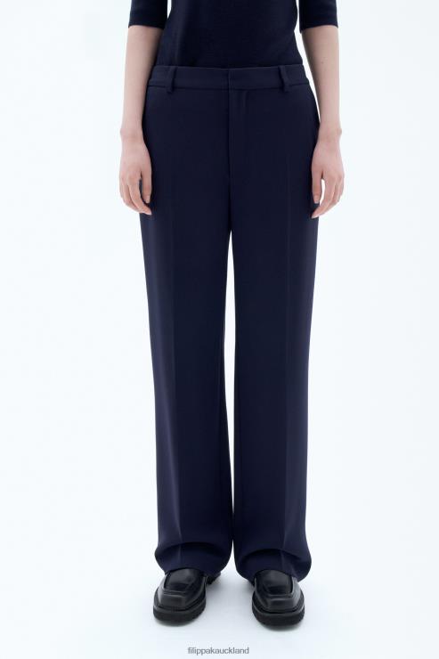 Women Filippa K Navy Hutton Trousers Apparel 66L84111