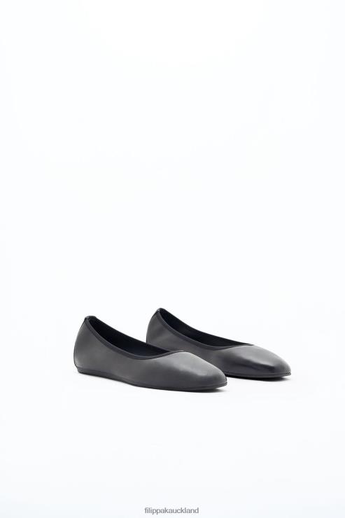 Women Filippa K Black Rey Flats Shoes 66L84454