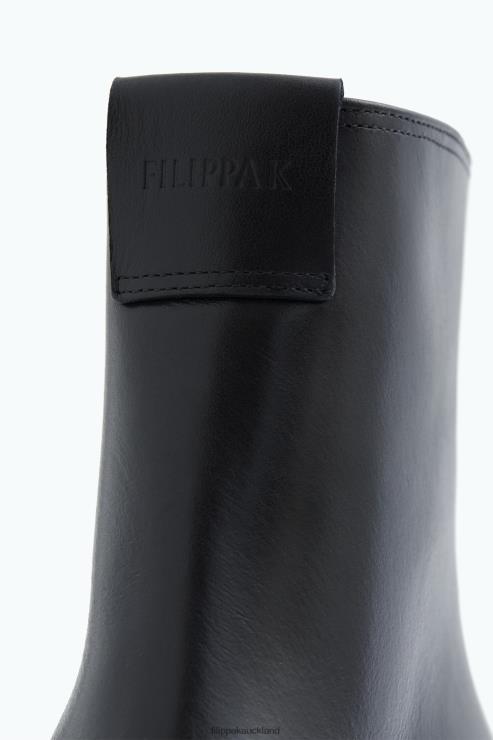 Women Filippa K Black Round Toe Ankle Boots Shoes 66L84449