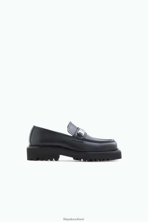 Women Filippa K Black Square Toe Loafers Shoes 66L84442